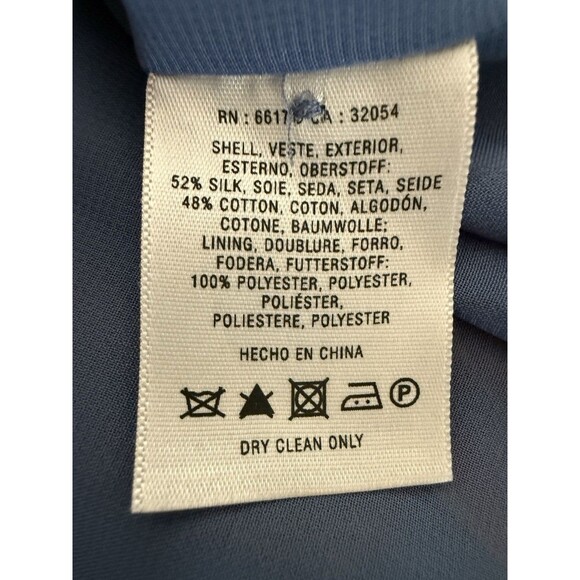 Anthropologie Maeve Floral Dress Size 4 Blue Silk Cotton Blend Open Back New - Picture 11 of 16